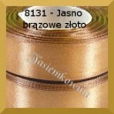 Tasiemka satynowa 6mm kolor 8131 jasno brązowe złoto/ 20szt.