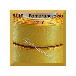 Tasiemka satynowa 25mm kolor 8018 pomarańczowo złoty