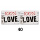 Naklejki na buty "100% LOVE"