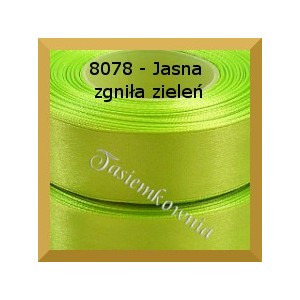 Tasiemka satynowa 25mm kolor 8078 jasna zgniła zieleń