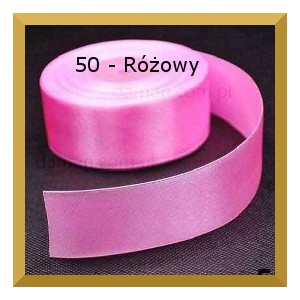 Tasiemka satynowa 38mm kolor 50 różowy 2mb