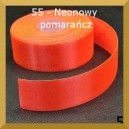 Tasiemka satynowa 38mm kolor 55 neonowy pomarańcz 2mb