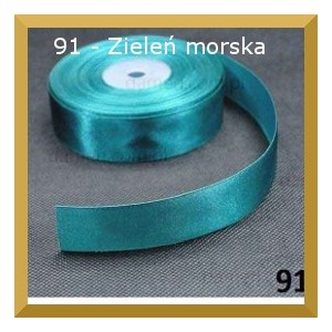 Tasiemka satynowa 38mm kolor 91 zieleń morska 2mb