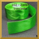 Tasiemka satynowa 38mm kolor 102 zieleń trawiasta 2mb