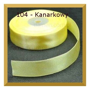 Tasiemka satynowa 38mm kolor 104 kanarkowy 2mb