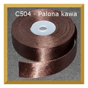 Tasiemka satynowa 38mm kolor C504 palona kawa 2mb