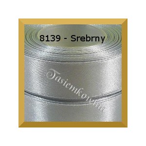 Tasiemka satynowa 25mm kolor 8139 srebrny