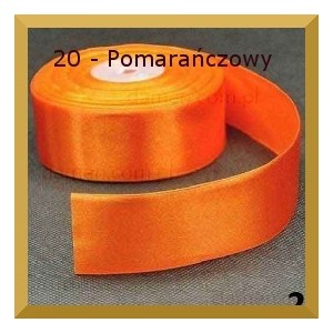 Tasiemka satynowa 25mm kolor 20 Pomarańczowa