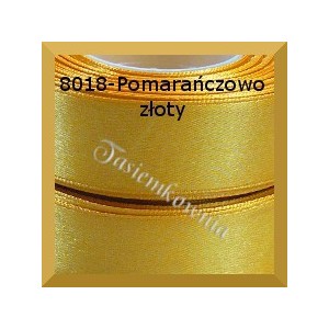 Tasiemka satynowa 6mm kolor 8018 pomarańczowo złoty