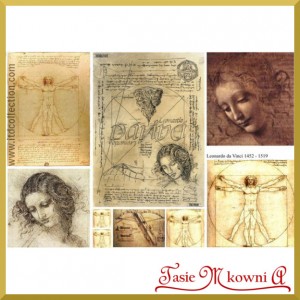 Papier do decoupage KLASYCZNY A4 D0141M - OBRAZY LEONARDO DA VINCI 2