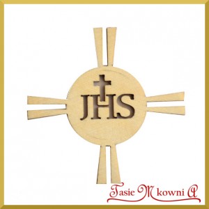 Emblemat IHS ze sklejki 6cm