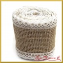 Wstążka jutowa z koronką 6CM/1,8M PASEK