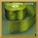 Tasiemka satynowa 25mm kolor 100 Ciemna oliwka