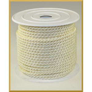 Sznurek oplatany 3,2mm ecru / 1m