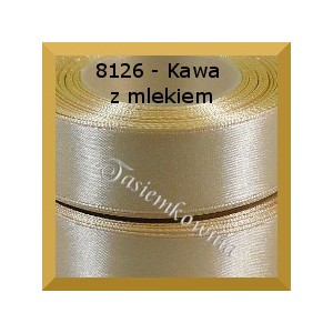 Tasiemka satynowa 6mm kolor 8126 kawa z mlekiem