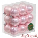 Bombki szklane pink baby BOX 3cm/18szt.