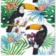 Serwetka do decoupage tukany liście orchidea 1 Szt.
