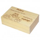 Herbaciarka 6 zestaw prezentowy ze słodkościami dla Nauczyciela personalizowana szkatułka kuferek - zestaw 2, wzór 1