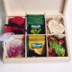 Herbaciarka 6 zestaw prezentowy ze słodkościami dla Nauczyciela personalizowana szkatułka kuferek - zestaw 3, wzór 1