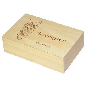 Herbaciarka 6 zestaw prezentowy ze słodkościami dla Nauczyciela personalizowana szkatułka kuferek - zestaw 1, wzór 4