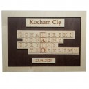 Drewniany dyplom "Kocham Cię TATO !" , w ramce, wenge