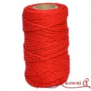 Sznurek bawełniany czerwony 100 g