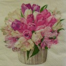 Serwetka do Decoupage BUKIET TULIPANÓW Z LILIAMI 1 szt