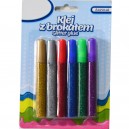Kleje z brokatem 6x10ml