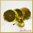 Podstawki pod świeczki walcowe ZŁOTE 4szt./8cm