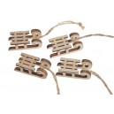 Mini drewniane sanki naturalne ZESTAW 5cm/4 szt