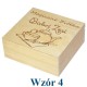Drewniane pudełko z grawerem na Dzień Babci, Dzień Dziadka DUŻO WZORÓW, kwadrat, bejca 