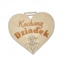 Drewniany medal serce Kochana Babcia