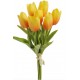 TULIPANY PIANKOWE BUKIET ŻÓŁTO POMARAŃCZOWE 28CM 7SZT