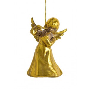 Anioł zawieszka ozdobna złoto antyczne 8,5cm