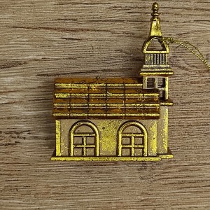 Kościół złoto antyczne zawieszka ozdobna 9,5cm