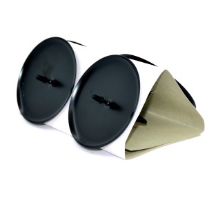 Podstawki pod świeczki walcowe CZARNE  4szt./70mm