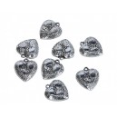 Serce serduszko zawieszka dekor metal 2,5cm/10szt 