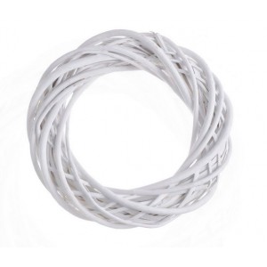 Wianek wiklinowy bielony 20cm 