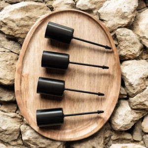 Podstawki pod świeczkę stożkową CZARNE 1szt./6cm