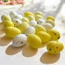 Jajka nakrapiane pastelowe żółte 3,5cm /24szt 02-03