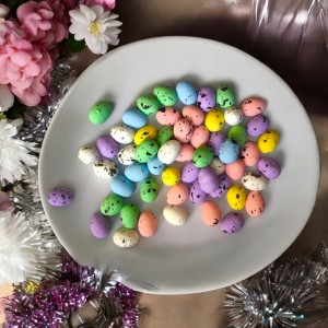 Jajka z zawieszką nakrapiane pastelowy miks koloru 3,5cm /24szt 03-01