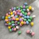 Jajka z zawieszką nakrapiane pastelowy miks koloru 3,5cm /24szt 03-01