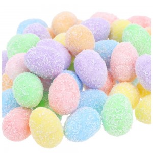 Jajka nakrapiane z meszkiem pastelowe 2,5cm /50szt KR413