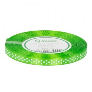 Tasiemka ozdobna w kropki 6mm amarant 23mb
