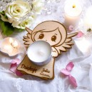 Personalizowane podziękowanie za obecność I Komuni Św. mini świeczka - anioł - chłopiec