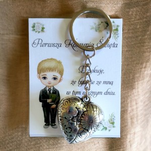 Podziękowanie dla gości brelok aniołek I Komunia Św. 