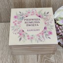 Pamiątka I Komunia Święta, pudelko na pieniądze WZORY DO WYBORU