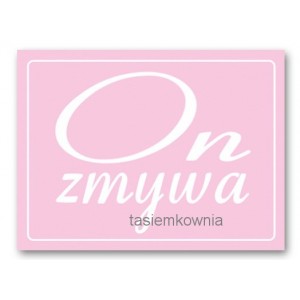 Naklejki na buty "on zmywa"