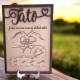 Prezent na Dzień Ojca Ramka A4 z imionami dzieci Personalizowana pamiątka dla Taty , dwukolorowy 