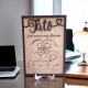 Prezent na Dzień Ojca Ramka A4 z imionami dzieci Personalizowana pamiątka dla Taty , dwukolorowy 